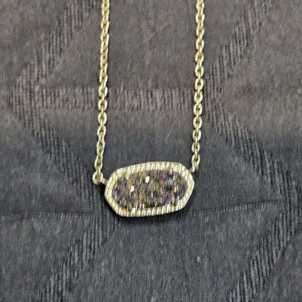 Kendra Scott Gold Necklace with Purple Stone